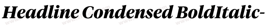 Headline Condensed BoldItalic字体转换